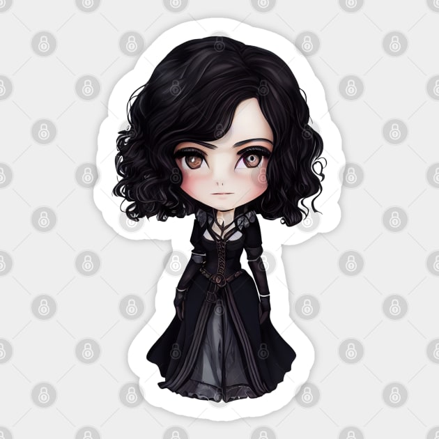 Yen - Chibi Anime - Sorceress - Fantasy Witcher Sticker by Fenay-Designs